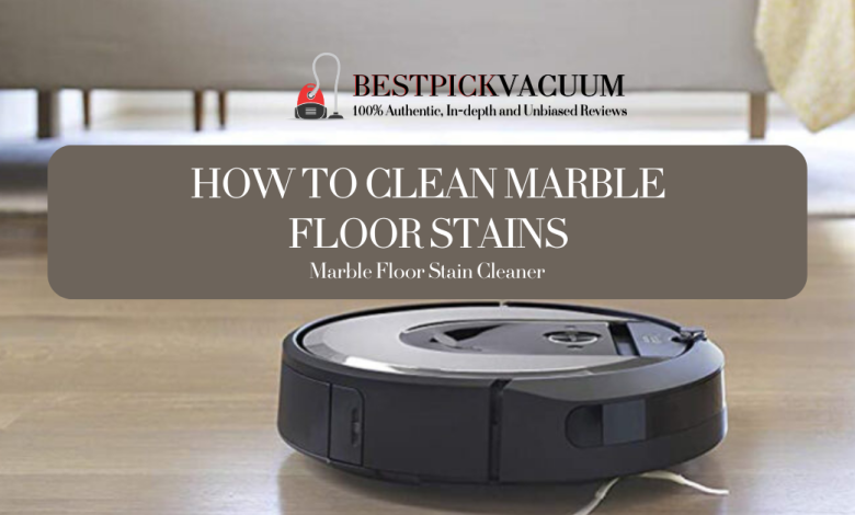 how to clean marble floor stains